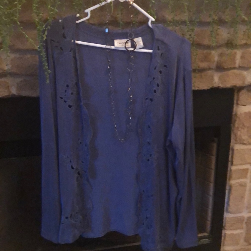 Jacket with skirt color ,like a blue grey blended